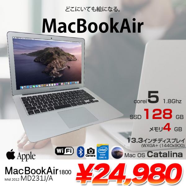 MacBookAir 4GB 128GB MD231J/A 13インチ Amazon.com: Apple MacBook Air with Intel Core i5, 1.6GHz