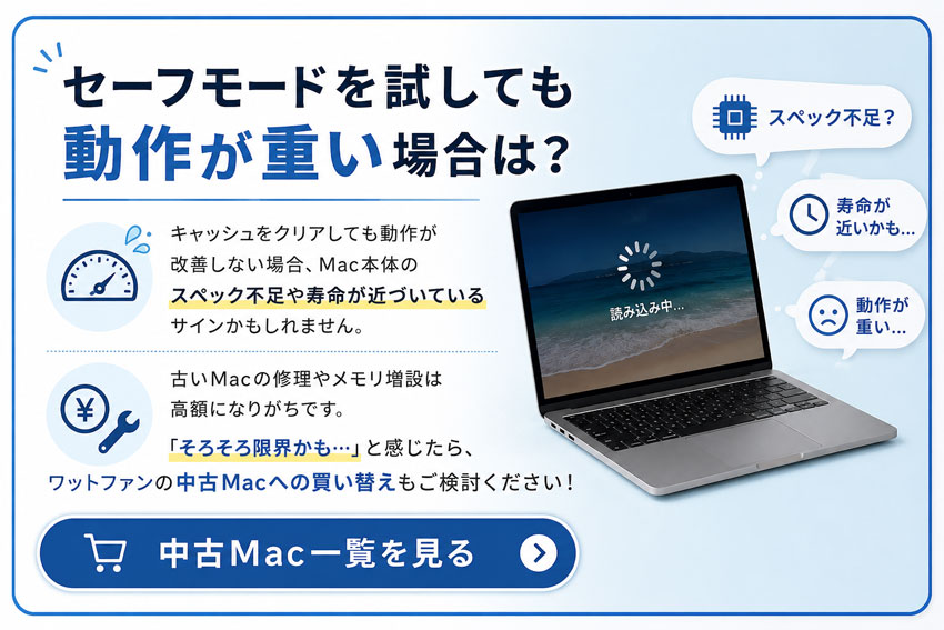 ワットファンの中古Mac(MacBook・iMac)一覧を見る