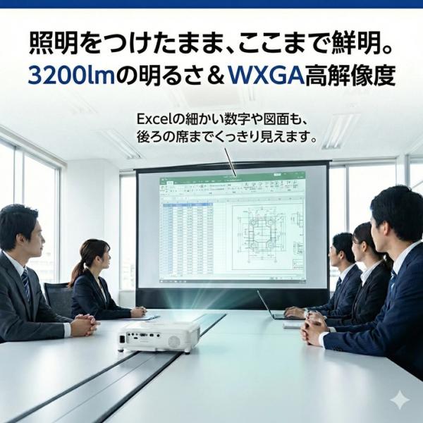 【レンタル】 EPSON 液晶プロジェクター プレゼン セミナ 講義 結婚式の二次会に 解像度 標準VGA1280x800 HDMI EB-W31 3200lm WXGAsub_image2