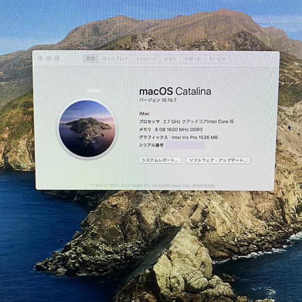 【中古パソコン 今だけ12500円相当のオプション 純正無線キー・マウス+ドライブ付】Apple iMac ME086J/A Late2013 A1418 21.5インチ一体型 カメラ  [Corei5 4570R 8GB HDD1TB 無線 BT OS10.15.7 ]:良品sub_image8