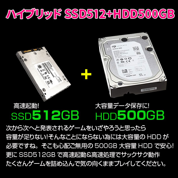 【中古パソコン】HP Elite 8300 ゲーミングパソコン eスポーツ GTX 1050Ti 4GB搭載 Win10 Office 第3世代[Core i7 3770 3.4GHz メモリ16G SSD512GB+HDD500GB DVD-ROM ]sub_image3