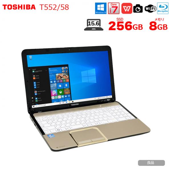 【中古パソコン】東芝 DynaBook T552/58 中古ノート Office Win10 Blu-ray 新品キーボード [core i7 3610QM 8G SSD256GB BD 無線 テンキー カメラ15.6型 ゴールド] :良品sub_image1