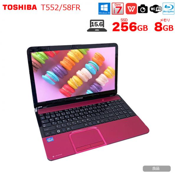 【中古パソコン】東芝 DynaBook T552/58FR 中古ノート Office Win10 Blu-ray読書可! [core i7 3610QM 8GB SSD256GB BD 無線 テンキー カメラ 15.6型 ルビーロゼ] :良品sub_image1