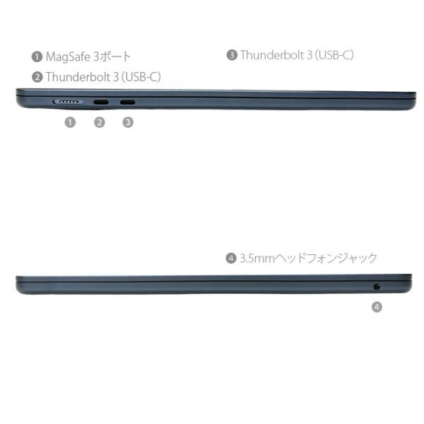 Apple MacBook Air 15.3inch MRYU3J/A A3114 2024 選べるOS TouchID [Apple M3 8コア メモリ8GB SSD256GB 無線 BT カメラ 15.3 Midnight 純箱] :美品sub_image7