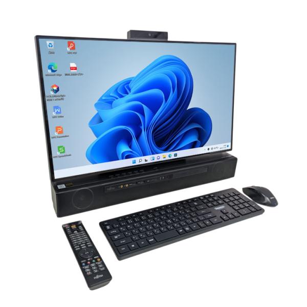 【中古パソコン】富士通　ESPRIMO WF2/E2 中古 一体型 地デジ Office Win11home 社外製新品キーマウス[Core i7 10750H 16GB SSD1TB+HDD3TB Blu-ray 無線　BT カメラ 27型 黒 リモコン]:良品sub_image2