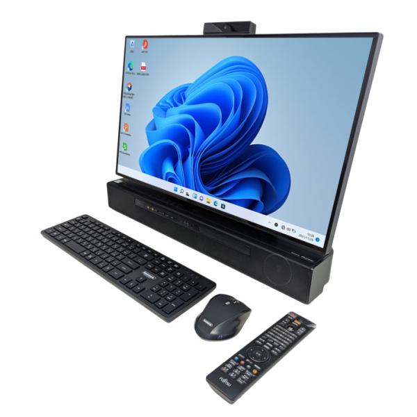 【中古パソコン】富士通　ESPRIMO WF2/E2 中古 一体型 地デジ Office Win11home 社外製新品キーマウス[Core i7 10750H 16GB SSD1TB+HDD3TB Blu-ray 無線　BT カメラ 27型 黒 リモコン]:良品sub_image3