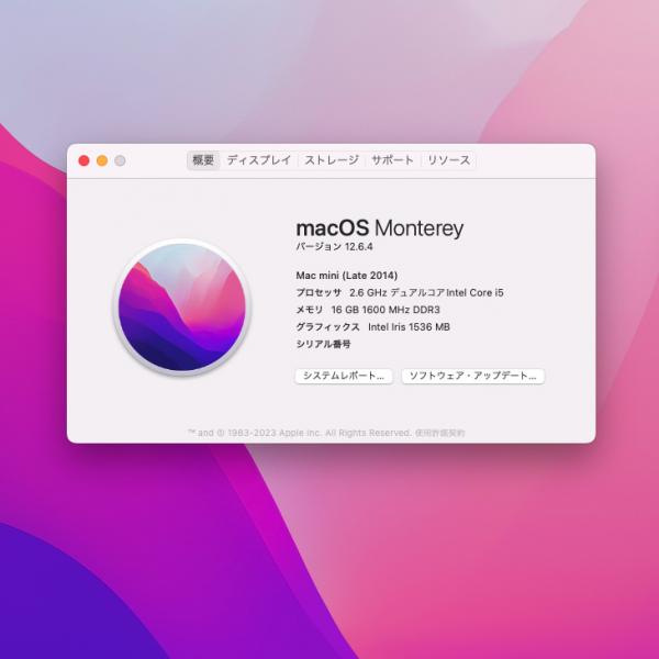Apple Mac mini MGEN2J/A Late 2014 A1347 小型デスクトップ 選べるOS Monterey or Bigsur [Corei5 4278U 2.6GHz SSD512GB 16GB 無線 BT]:良品sub_image6