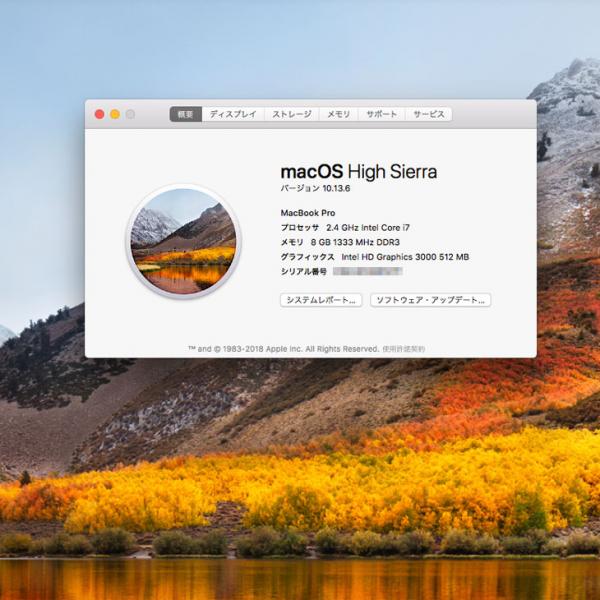 Apple Macbook Pro MD322J/A A1286 Late2011 [core i7 2760QM 2.4GHz 8GB SSD 512GB 無線 BT 15.4インチ マルチ macOS High Sierra 10.13.6] :良品sub_image8