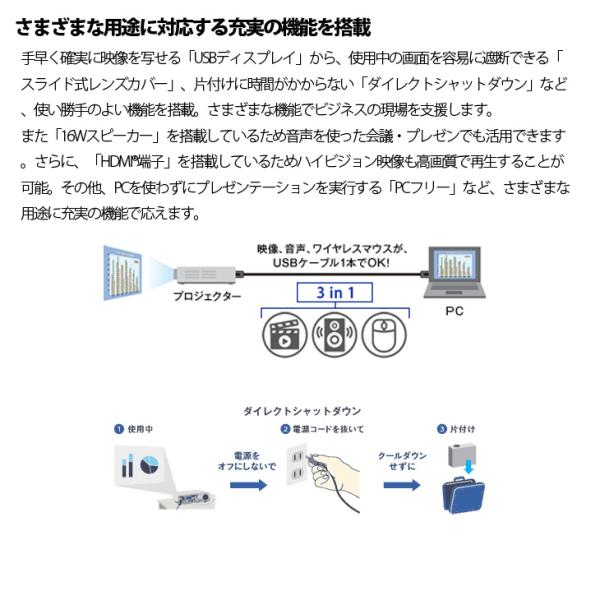 EPSON 液晶プロジェクター EB-2265U 5500lm WUXGA 3LCD方式 解像度1920×1200 4.7kg HDMI リモコン:良品sub_image5