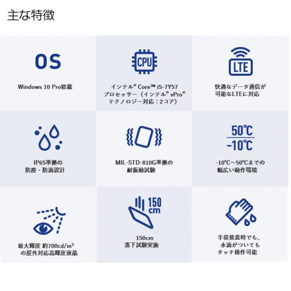 Panasonic TOUGHPAD タフパッド FZ-M1JEAAJVJ  タブレット Win10 無線WAN GPS[Core i5 7Y57 メモリ8GB SSD258GB 無線 WWAN 7型] :美品sub_image2