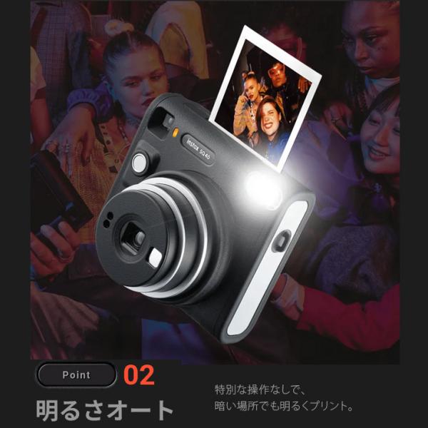 【未使用品】FUJIFILM チェキ instax SQUARE SQ40 スクエアフォーマット 明るさオート セルフィーモード ブラックsub_image7