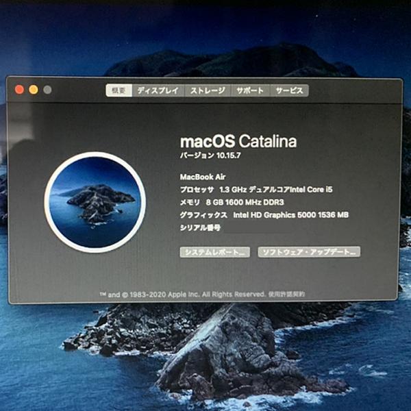 【新品バッテリに交換済で大安心】Apple Macbook Air 11.6inch MD711J/A A1465 Mid2013 [core i5 4250U 1.3GHz 8GB SSD128GB 無線 BT カメラ 11.6インチ BigSur11.6] :アウトレットsub_image8