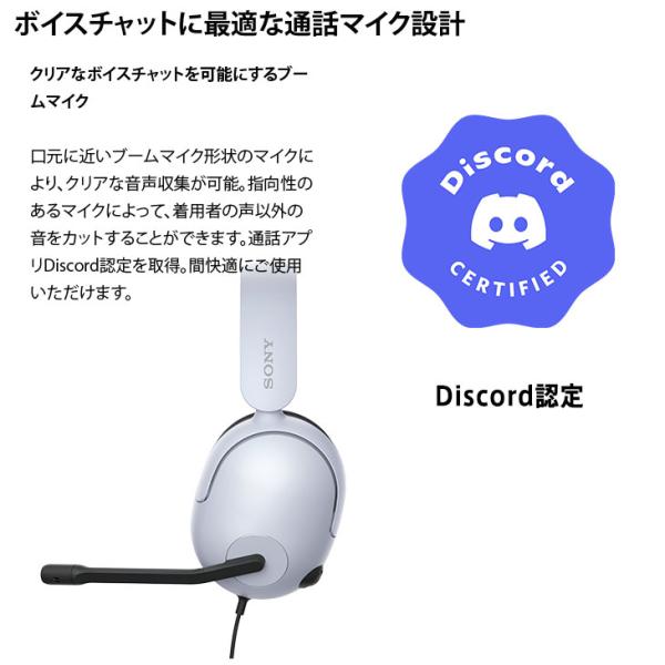 SONY INZONE H3 MDR-G300 ゲーミングギア 密閉ダイナミック型 有線 立体音響　低遅延  PS5 Switch テレワークでも使える　ヘッドセット ホワイトsub_image7