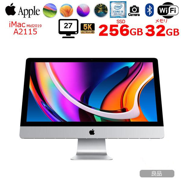 【今だけ新品キーボード&マウス付属】Apple iMac 27inch MRQY2J/A A2115 5K 2019 一体型 選べるOS [Core i5 8500 3GHz 32G SSD256GB 無線 BT カメラ 27インチ 純箱 ]:良品sub_image1