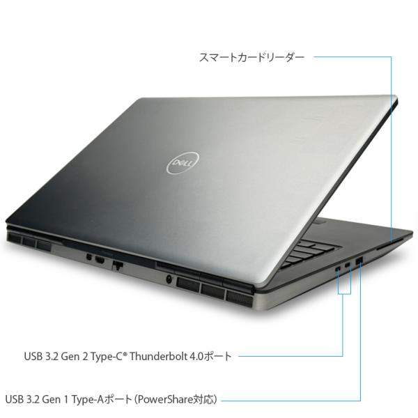【Al対応のデータ サイエンス ワークステーション】DELL PRECISION 7760 中古 ノート Office Win11 Quadro RTX　A3000搭載 [Corei7 11850H 32GB SSD1TB 17.3型]:良品sub_image10
