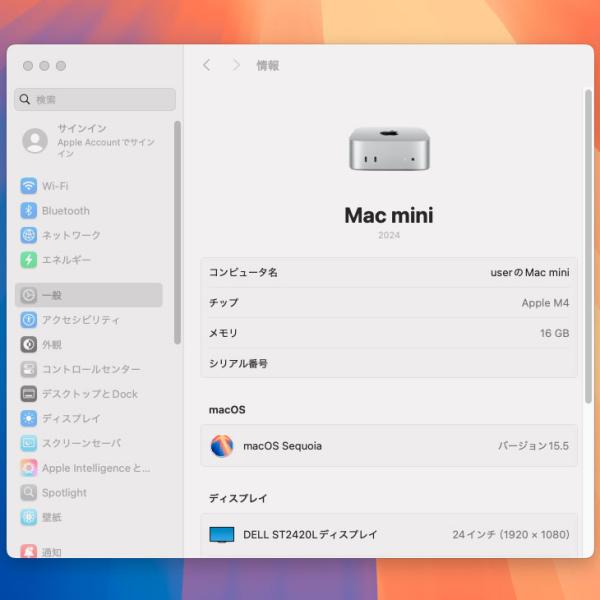 Apple Mac mini MU9D3J/A A3238 M4 2024 手のひらサイズ小型デスク [Apple M4 10コア メモリ16GB SSD256GB 無線 BT シルバー 純箱 ]:美品sub_image7