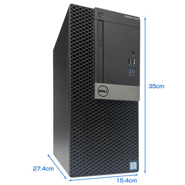 【中古】DELL OPTIPLEX i7 miniTower 4面マルチモニタ対応グラボ搭載!FX　デイトレにも!  Windows11 Office 7世代 [Corei7 7700 3.6GHz メモリ8GB 高速SSD500GB マルチ]:良品sub_image2