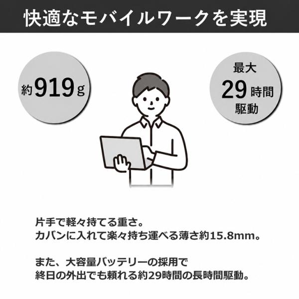 【■新品パソコン】OfficeH&B 2024付　富士通 LIFEBOOK U9313/RX FMVU81099P SIMフリー Win11 第12世代[Core 5 120U メモリ8GB SSD256GB カメラ 13.3型]:新品sub_image3