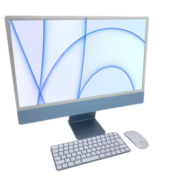 【中古パソコン】 Apple iMac 24inch MJV93J/A A2439 4.5K 2021 一体型 選べるOS [Apple M1 8コア 8GB SSD256GB 無線 BT カメラ 24インチ 純箱 Blue ]:美品sub_image6