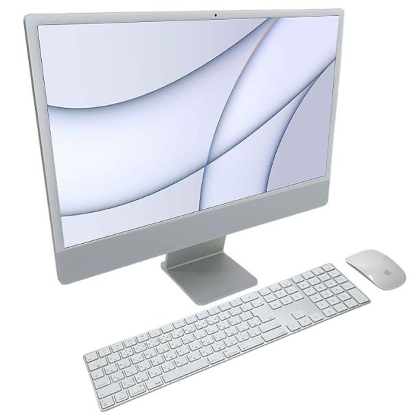 【中古パソコン】Apple iMac 24inch MGPD3J/A A2438 4.5K 2021 一体型 選べるOS [Apple M1 8コア メモリ8GB SSD512GB 無線 BT カメラ 24インチ Silver ]:良品sub_image7