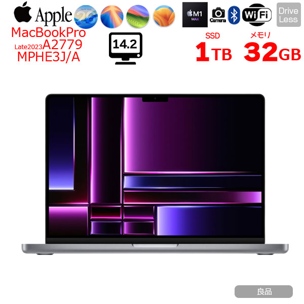 【中古パソコン】Apple MacBook Pro 14.2inch MPHE3J/A A2779 Early 2023 TouchID 選べるOS [Apple M2 Pro 10コア メモリ32GB SSD1TB 無線 BT カメラ 14.2 Space Gray] :良品sub_image1
