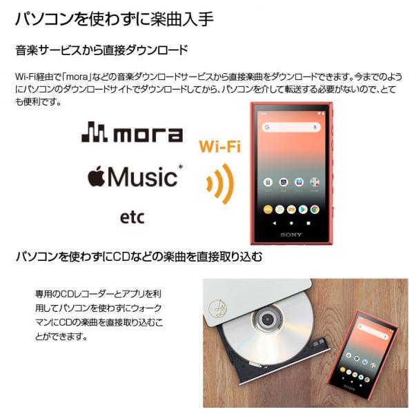 【中古】SONY WALKMAN NW-A105HN ウォークマン　ポータブルオーディオ　プレーヤー ハイレゾ イヤホン付属モデル オレンジsub_image6