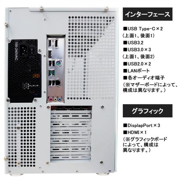 ゲーミングPC 白色海景房 HJF-ATX(WH)水冷 GeForce RTX3060Ti 第13世代 Corei5 選べるOS SSD500GB メモリ16GB eスポーツ PASOUL 極 1年保証sub_image7
