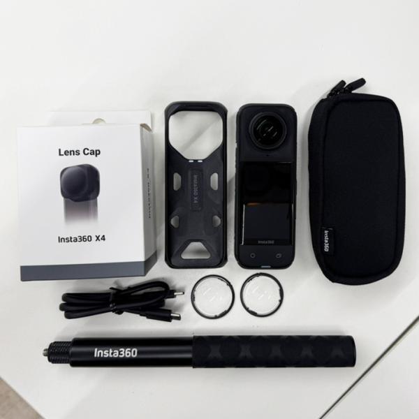 【中古良品】Insta360 X4 8K 360度アクションカメラ 純正見えない自撮り棒 純正レンズガード レンズキャップ ソフトケース USBケーブル付 AI編集 手ブレ補正 防水sub_image13