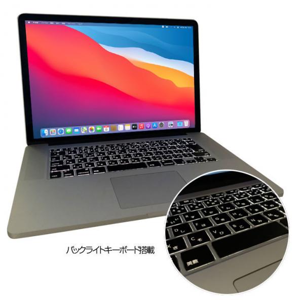 【中古パソコン】Apple Macbook Pro MJLQ2J/A A1398　Mid2015 [core i7 4980HQ 2.8GHz 16G SSD 512GB 無線 BT 15.4インチ macOSBigSur 11.4] :アウトレットsub_image6