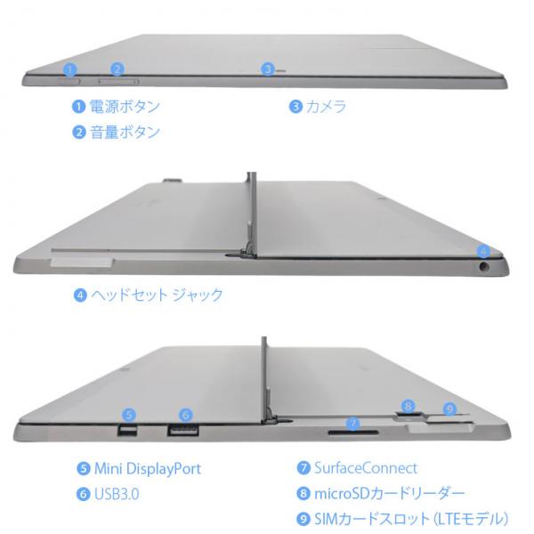 Microsoft Surface Pro5 SIM LTE対応 法人モデル 中古 タブレット Office Win11 or Win10 BTキーボード+ペン [Core i5 7300U 4G 128G カメラ 12.3]:良品sub_image6