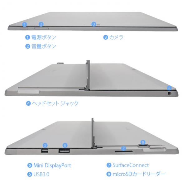 【新品バッテリ交換済】Microsoft Surface Pro5  中古タブレット Office 選べるOS タイプカバー+マウス [Core i5 7300U 8G 256G カメラ 12.3]:訳あり(タッチ×)sub_image6