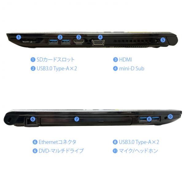 東芝 DynaBook B65 中古ノート Office 選べる Win11 or Win10 第8世代 テンキー [core i5 8250U メモリ16GB SSD512GB DVD-ROM　 15.6型] :良品sub_image10