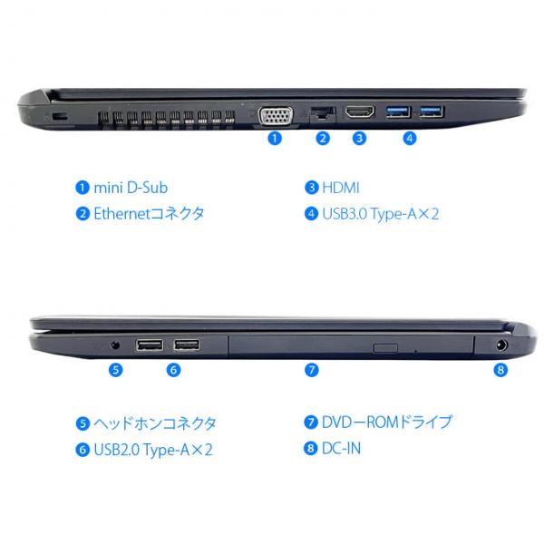 EPSON Endeavor NJ4100E 中古ノート 選べる Win11 or Win10 Office 第7世代 テンキー [Corei5 7200U メモリ8G SSD256GB ROM 無線 15.6型 ] :良品sub_image9
