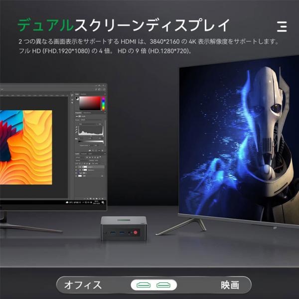 【新品未使用】TRIGKEY Green G4-N95 超小型 デスクトップパソコン Win11 Office 12世代 [Alder Lake N-95 8GB SSD256GB HDMI BT WiFi5]:新品sub_image7