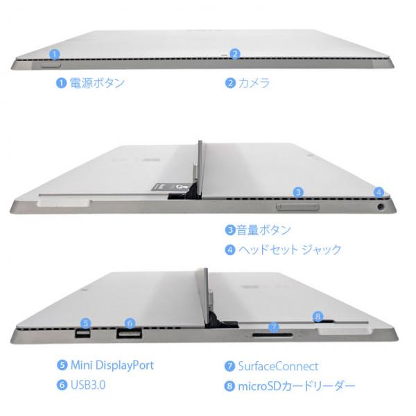 Microsoft Surface Pro3 中古 タブレット カラー Office Win11 or10 オリジナル新品日本語キーボードカバー [core i3 4020Y 4GB SSD64GB 無線 カメラ] :良品sub_image9