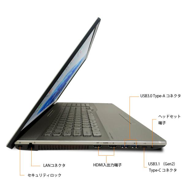 FJITSU 富士通 LIFEBOOK WH1/D2 FMVWD2N17G　17.3型大画面 中古 Office Win11 フルHD テンキー [core i7 9750H メモリ16GB SSD521 無線 17.3型 Bluetooth シャンパンゴールド}:良品sub_image12