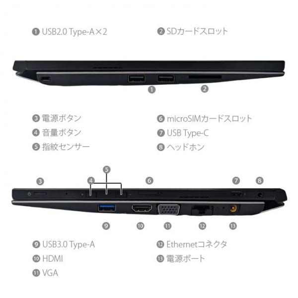 SONY VAIO Pro PA VJPA11C11N 中古 タブレット Office Win10 or Win11 2in1 ドックキー LTE 第8世代[Core m3 8100Y 8GB SSD256GB 無線 カメラ]:良品sub_image8