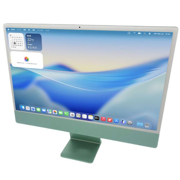 Apple iMac 24inch MGPJ3J/A A2438 4.5K 2021 一体型 選べるOS [Apple M1 8コア 16GB SSD1TB 無線 BT カメラ 24インチ 本体・ACのみ Green ]:美品sub_image8