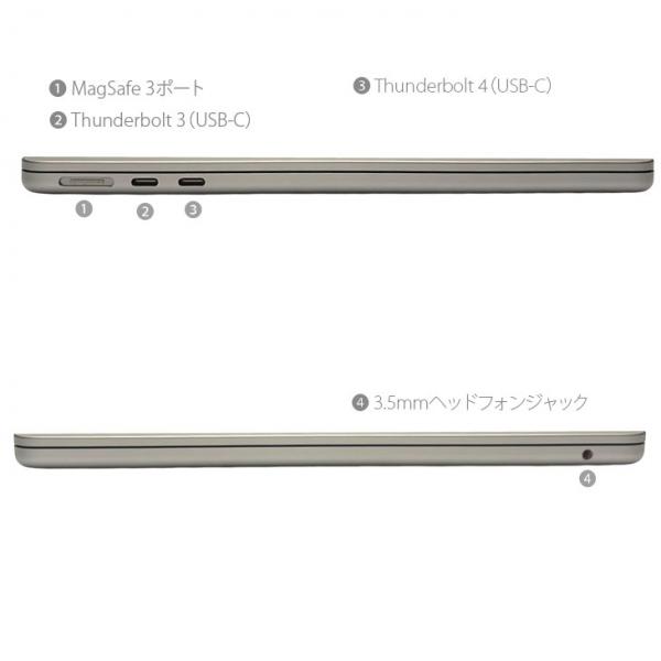  【今だけTYPE-Cハブプレゼント】Apple MacBook Air 13.6inch MLY13J/A A2681 2022 選べるOS TouchID [Apple M2 8コア メモリ8GB SSD256GB 無線 BT カメラ 13.6 Starlight] :美品sub_image12
