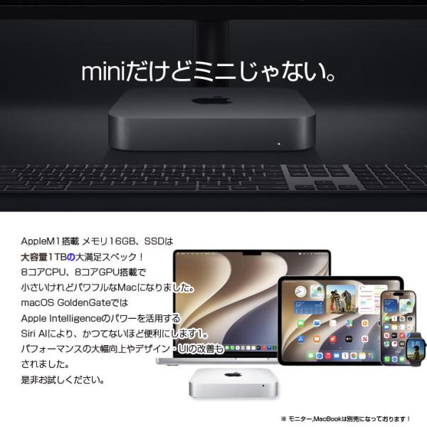 Apple Mac mini MGNT3J/A A2348 M1 2020 小型デスク 選べるOS [Apple M1 8コア メモリ16GB SSD1TB 無線 BT シルバー ]:良品sub_image3
