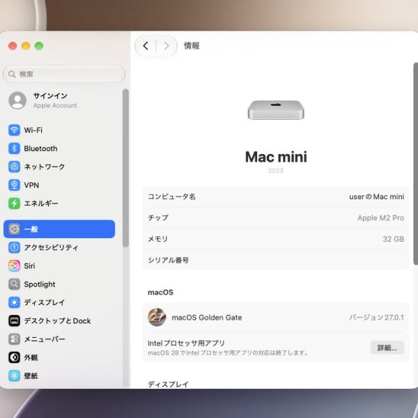 【中古パソコン】Apple Mac mini MNH73J/A  A2686 M2 2023 小型デスク 選べるOS [Apple M2 Pro 12コアCPU 19コアGPU メモリ32GB SSD1TB 無線 BT シルバー ]:美品sub_image7