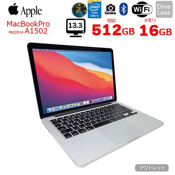 Apple MacBook Pro 13.3inch MGX72J/A A1502 Mid 2014 新品バッテリー [Core i5 4278U 16G SSD512GB 無線 BT カメラ 13.3インチ BigSur 11.6] :アウトレットsub_image1