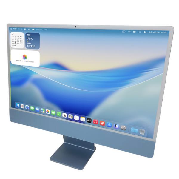 【中古パソコン】Apple iMac 24inch MGPL3J/A A2438 4.5K 2021 一体型 選べるOS Touch ID [Apple M1 8コア メモリ16GB SSD1TB 無線 BT カメラ 24インチ Blue ]:美品sub_image7