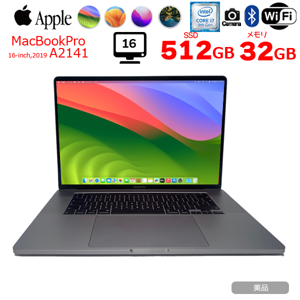 Apple MacBook Pro 16inch MVVJ2J/A A2141 2019 UKキー 選べるOS TouchBar TouchID [core i7 9750H 2.6GHz 32G SSD512GB 無線 BT カメラ 16インチ Space Gray] :美品sub_image1