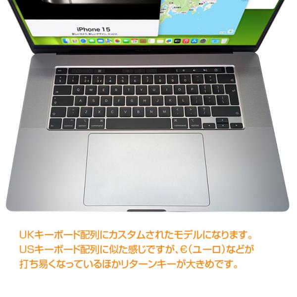 Apple MacBook Pro 16inch MVVJ2J/A A2141 2019 UKキー 選べるOS TouchBar TouchID [core i7 9750H 2.6GHz 32G SSD512GB 無線 BT カメラ 16インチ Space Gray] :美品sub_image7