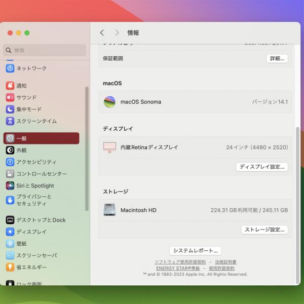 【中古パソコン】Apple iMac 24inch MGPM3J/A A2438 4.5K 2021 一体型 選べるOS Touch ID [Apple M1 8コア 8GB SSD256GB 無線 BT カメラ 24インチ 純箱 Pink ]:美品sub_image7