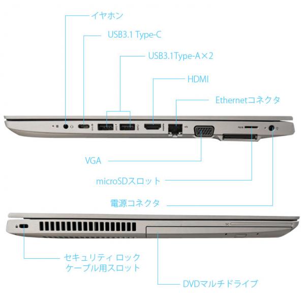 HP PROBOOK 650G5 9FN07PA#A中古 ノート Office Win11 第8世代 [Core i5 8265U 1.6Ghz 8GB SSD256GB 無線 BT テンキー カメラ Type-C マルチ 15.6型　フルHD」:良品sub_image7