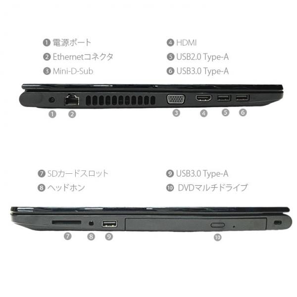 DELL VOSTRO 3578 中古 ノート Office Win10 or Win11 第8世代 フルHD [Core i5 8250U メモリ8GB SSD512GB マルチ 無線 カメラ BT テンキー 15.6型] :良品sub_image7