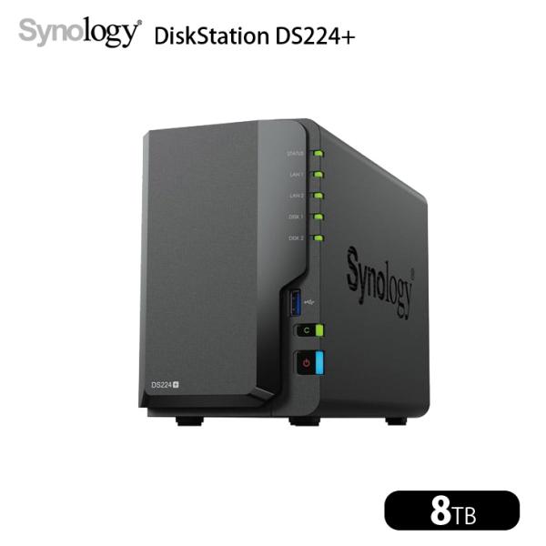 Synology DiskStation DS224+ 高性能 2ベイNAS デュアルコア(Intel Celeron J4125) メモリ2GB HDD8TB付属sub_image1