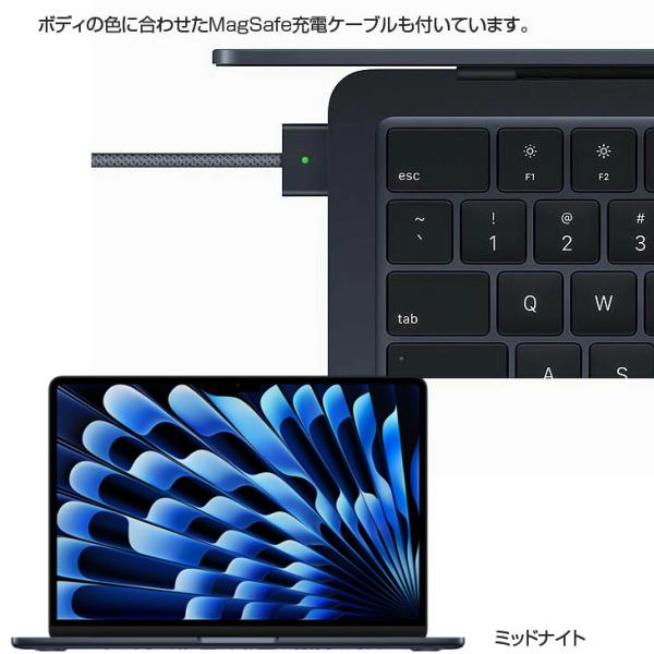 【中古パソコン】Apple MacBook Air 13.6inch MC7X4J/A A2681 2024 TouchID [Apple M2 8コア メモリ16GB SSD256GB 無線 BT カメラ 13.6 Midnight 純箱] :良品sub_image4